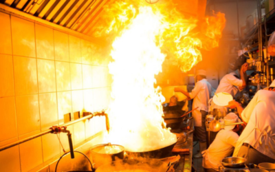 Como apagar un incendio en la cocina